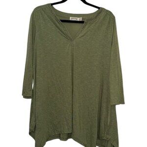 Faded Glory Olive Twist Top XL (16-18)